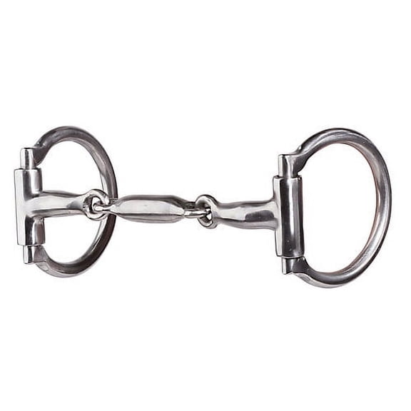 Professionals Choice Three Piece D-Ring Snaffle Bit Silver OS