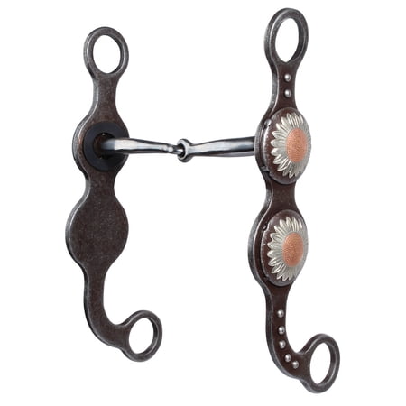 Professional's Choice Sunflower Snaffle Rust Western Horse Bit - 5" Mouth, 8" Shanks, Natural Rust Finish