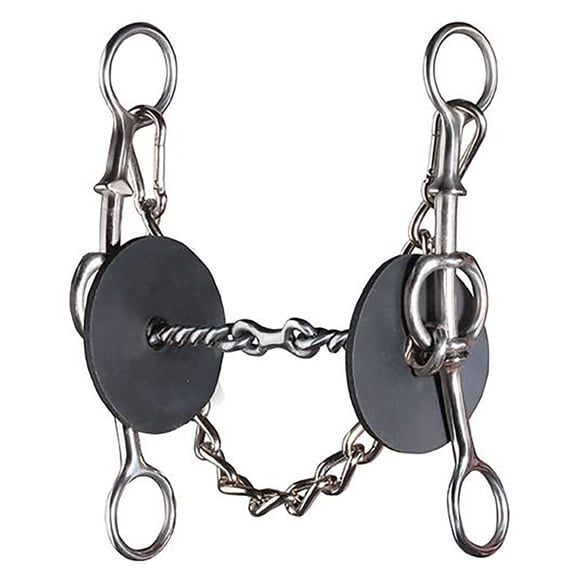 Professional's Choice Professional Elevation Gag Horse Bit - 3-Piece Twisted Wire Dog Bone Mouthpiece