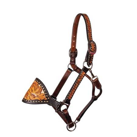 Professionals Choice Filigree Buckstitched Leather Bronc Hors