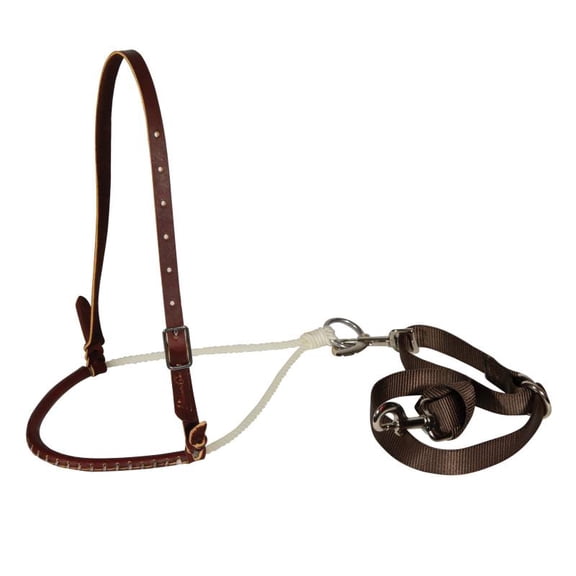 Professionals Choice Leather Rope Noseband Pony Tie Down Set
