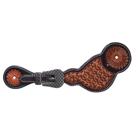 Professionals Choice Mens Diamond Box Spur Straps with Rasp Buckle
