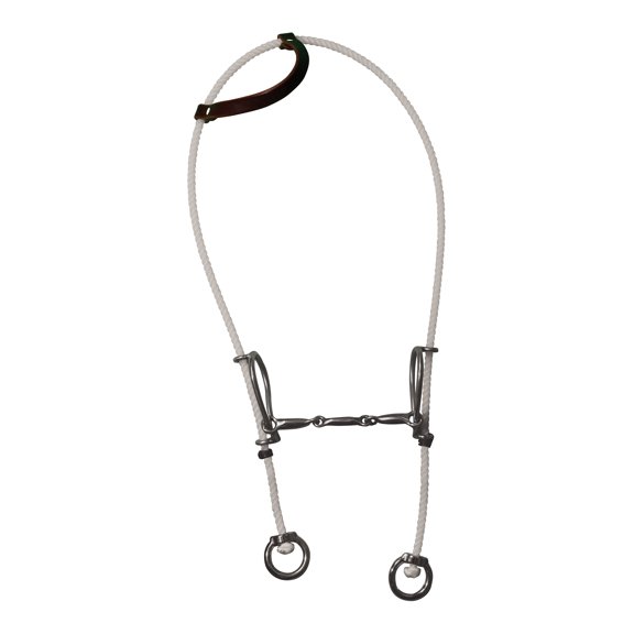 Professionals Choice Rope Headstall 3 Piece Snaffle Gag Bit