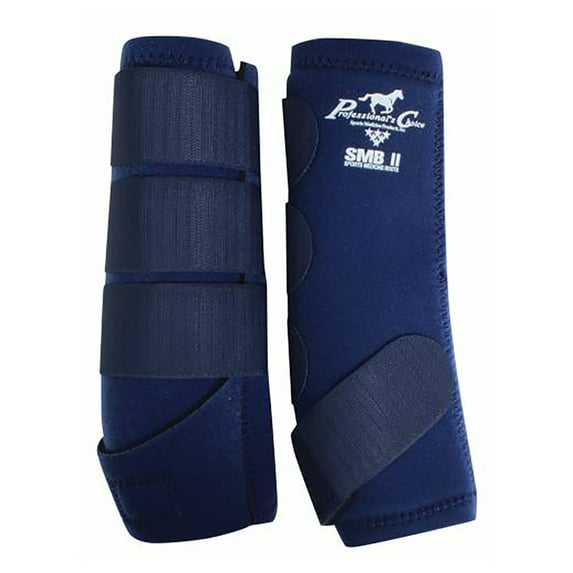 Professional's Choice SMBII Sports Medicine Boots - Neoprene Horse Boots with UltraShock Lining & 360-Degree Protection Navy / Large