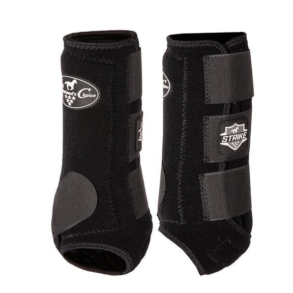 Professionals Choice Strike SMB 2 Pack Protective Front Splint Boots Black MEDIUM