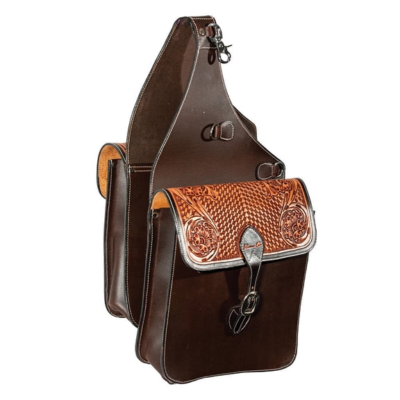 Professionals Choice  Tooled Leather Saddle Bag