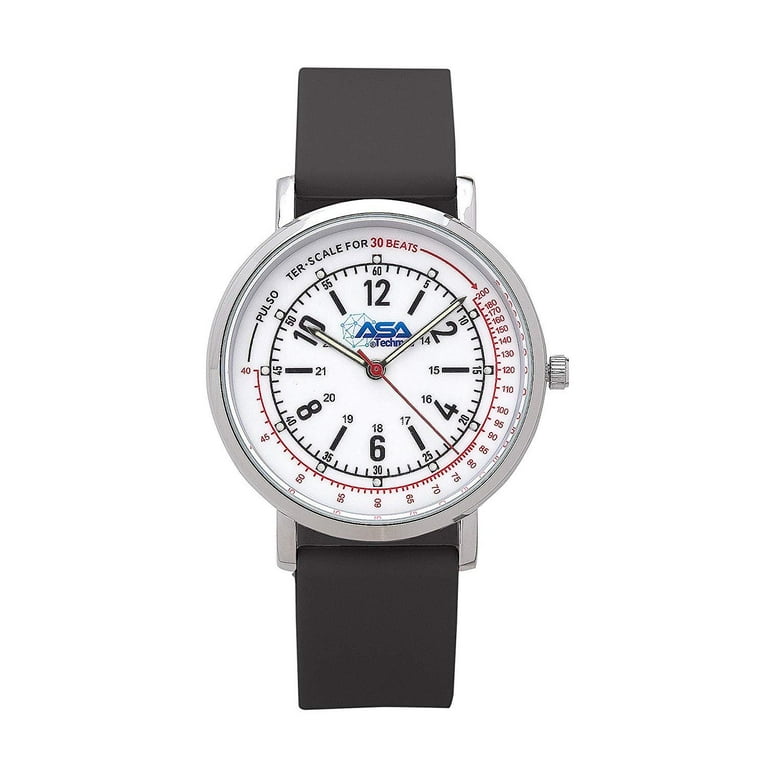 Scrub Nurse Watch with 30 Pulsometer for Medical Professionals with Silicone Band Second Hand Military Time Ideal Gift for Nurses Doctors Students