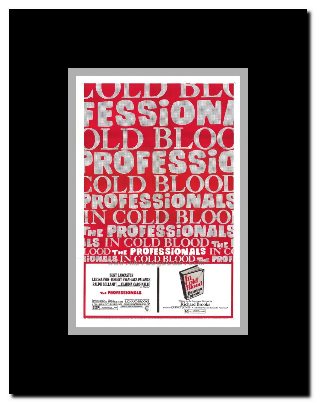 Professionals / In Cold Blood Framed Movie Poster