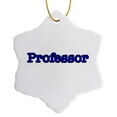 thumbnail image 1 of 3drose, Professor Blue, 3 inch Snowflake Porcelain Ornament, 1 of 7