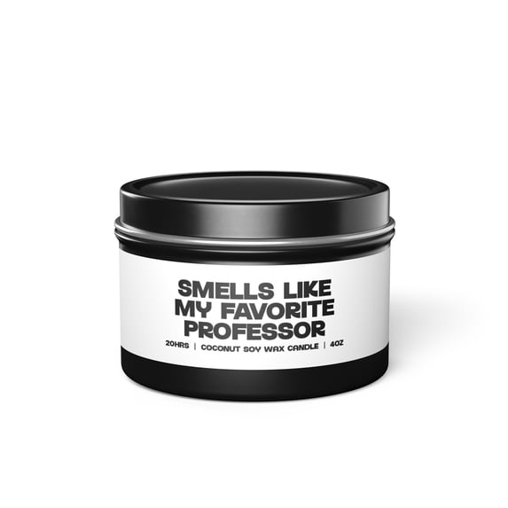 Professor College Tin Candle Gifts Home Office Decor Vanilla Coffee Scented
