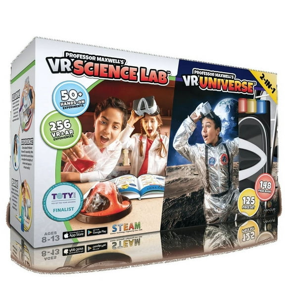 Abacus Brands Ultimate VR Science Lab & Universe Kit for Kids, STEM Toys with VR Goggles - Chemistry Projects