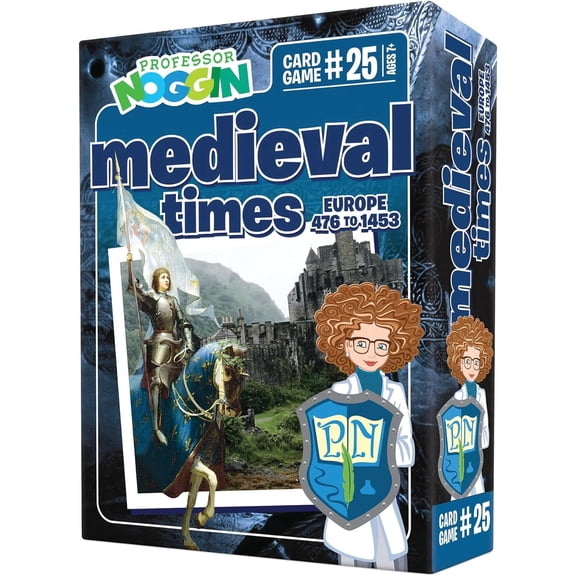 Professor Noggin: Medieval Times Educational Card Game For 2 or more Players Ages 7 and up