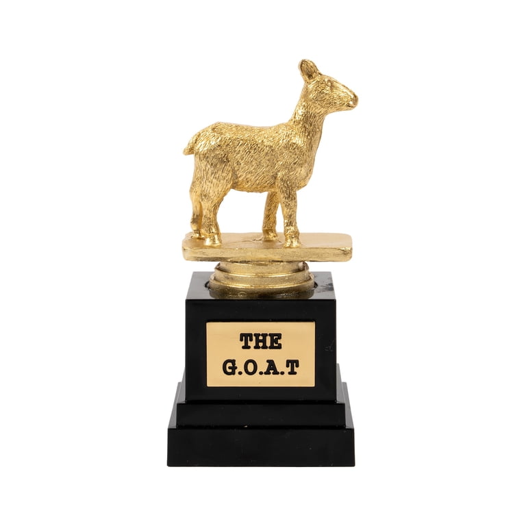 Vaulted Skulls & Co G.O.A.T. Trophy – Greatest Of All Time Gold & Black Funny Award, 3 Inches