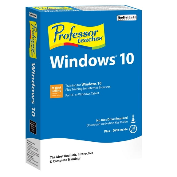 Professor Teaches: Training for Windows 10, Individual Software, 018527112090