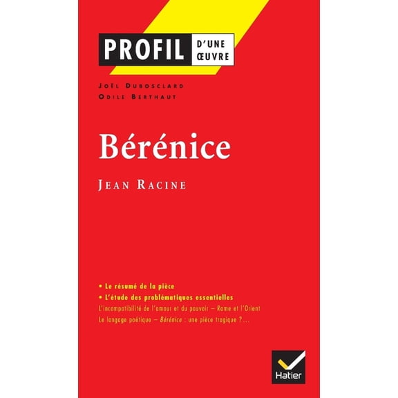 Profil - Racine (Jean): Brnice, (Paperback)