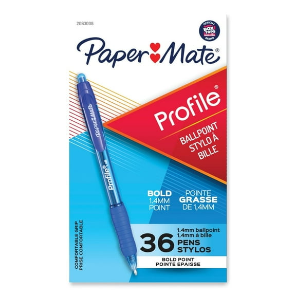Paper Mate Profile RT Retractable Ballpoint Pens Bold Point Blue Ink 2083008