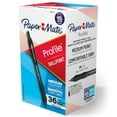 thumbnail image 1 of Paper Mate Ballpoint Pen, Profile Retractable Pen, Medium Point (1.0mm), Black, 36 Count, 1 of 2