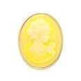 thumbnail image 1 of Profile Brooch-Pin Gold-Tone & Yellow Colored #LQP1116, 1 of 2