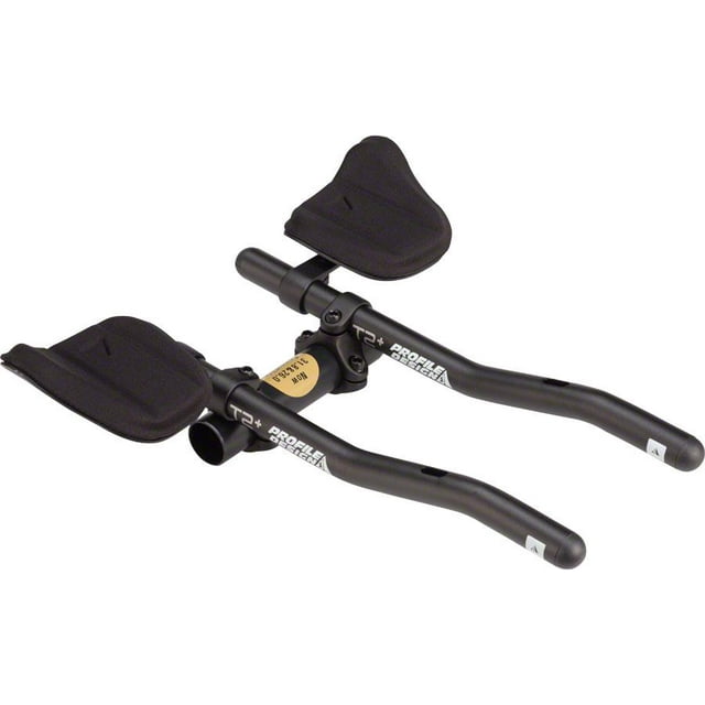 Profile Design T2 Plus S-Bend Aluminum Aerobar: with J2 Bracket and F-19 Armrest, Black