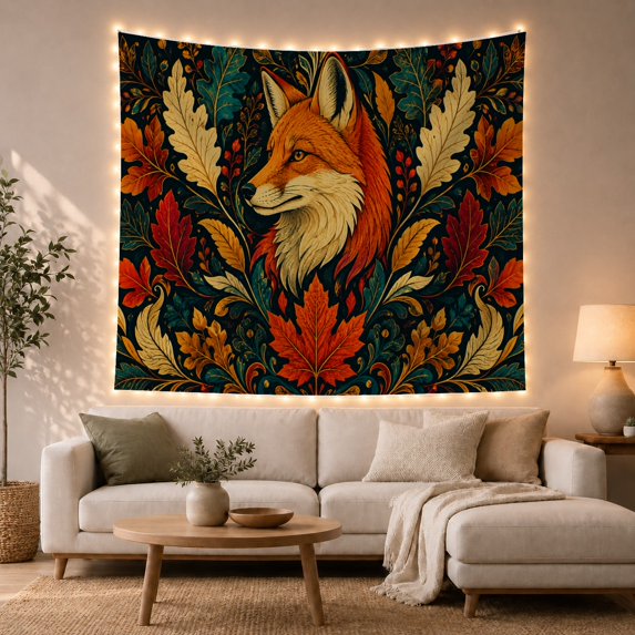Profile Facing Left with Burnt Rust Accented Creamy, Mystical Fantasy for Space Lovers, Galaxy Room Decor, Mother'S Day Gift, Tapestry Wall Hanging for Bedroom and Dorm