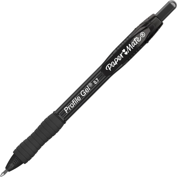 Profile Gel Pen, Retractable, Medium 0.7 Mm, Black Ink, Translucent Black Barrel, Dozen | Bundle of 5 Dozen