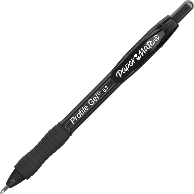 Profile Gel Pen, Retractable, Bold 1 mm, Black Ink, Translucent Black Barrel, Dozen Profile Gel Pen, Retractable, Bold 1 mm, Black Ink, Translucent Black Barrel, Dozen
