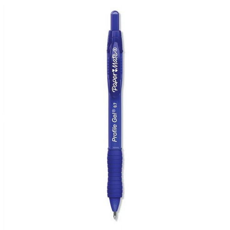 Profile Gel Pen, Retractable, Medium 0.7 mm, Blue Ink, Translucent Blue Barrel, Dozen Profile Gel Pen, Retractable, Medium 0.7 mm, Blue Ink, Translucent Blue Barrel, Dozen