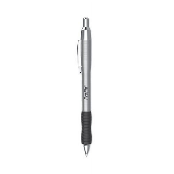 "Profile Metal Ballpoint Pen, Retractable, Medium 1 Mm, Black Ink, Silver Barrel, Dozen | Bundle of 10 Dozen"