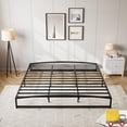 thumbnail image 1 of Profile Metal Bed Frame with Arch Headboard & Footboard, Heavy Duty Platform Base, Noise-Free, No Box Spring Needed, Easy Assembly, King, Black-10 inch, 1 of 7