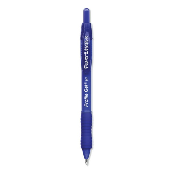 Profile Retractable Gel Pen Medium 0.7 mm, Blue Ink, Translucent Blue Barrel, 36/Pack