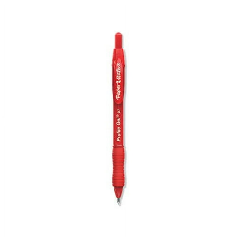 Profile Gel Pen, Retractable, Medium 0.7 mm, Red Ink, Translucent Red Barrel, Dozen Profile Gel Pen, Retractable, Medium 0.7 mm, Red Ink, Translucent Red Barrel, Dozen