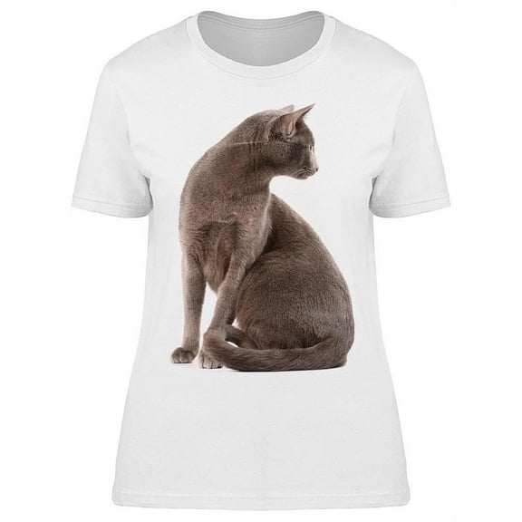 Profile Russian Blue Cat T-Shirt Women -Image by Shutterstock, Female Large