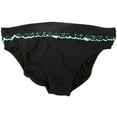 thumbnail image 1 of Profile Women's Detailed Waist Bikini Swim Bottom Black Blue, 1 of 1