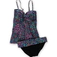 thumbnail image 1 of Profile Womens City Lights 2 Piece Tankini, Multicoloured, 8, 1 of 2