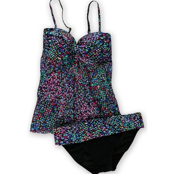 Profile Womens City Lights 2 Piece Tankini, Multicoloured, 8