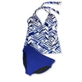 thumbnail image 1 of Profile Womens Geometric Classic 2 Piece Tankini, White, 36D, 1 of 2