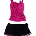 thumbnail image 1 of Profile Womens Ruched E-Cup Skirtini 2 Piece Tankini, Pink, 32E, 1 of 2