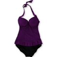 thumbnail image 1 of Profile Womens Starlet Aztec Belted 2 Piece Bikini, Purple, 32D, 1 of 2