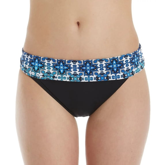 Profile by Gottex BLACK Collage Bikini Swim Bottom, US 46