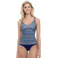 thumbnail image 1 of Profile by Gottex MULTI Marima V-neck Underwire Tankini Swim Top, US 34D, UK 34D, 1 of 2