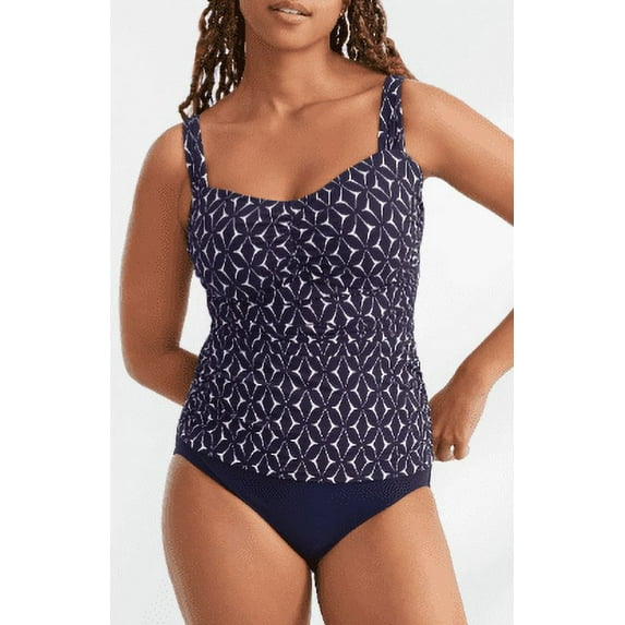Profile by Gottex NAVY Supreme Underwire Tankini Swim Top, US 36F, UK 36E