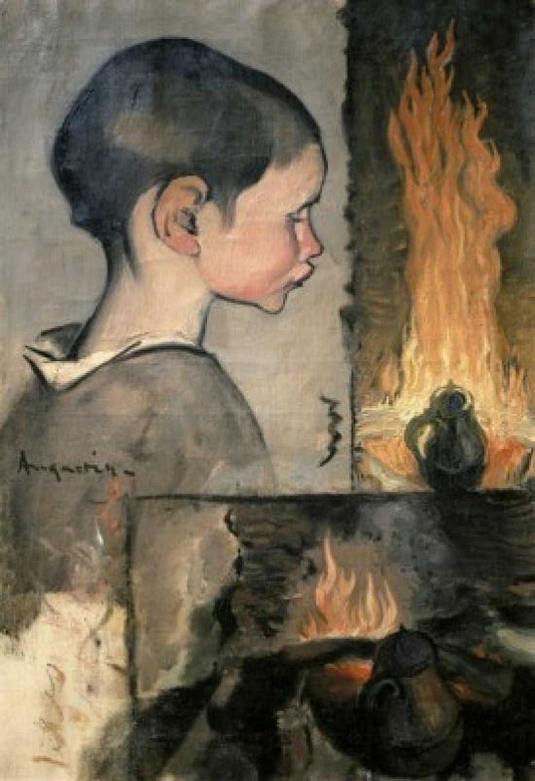 Profile of a Child (Profil dEnfant) 19th C Louis Anquetin (1861-1932French) Musee dOrsay Paris Canvas Art - Louis Anquetin (18 x 24)