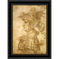 thumbnail image 1 of Profile of a warrior in helmet 20x24 Black Ornate Wood Framed Canvas Art by Da Vinci, Leonardo, 1 of 2