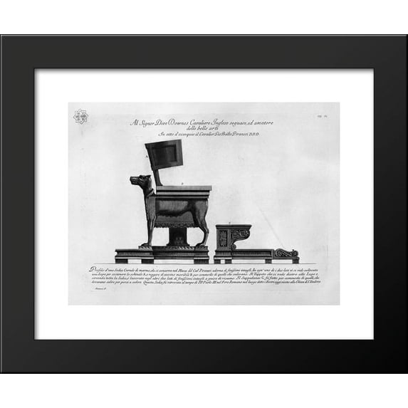 Profile of wheelchair 20x24 Framed Art Print by Piranesi, Giovanni Battista