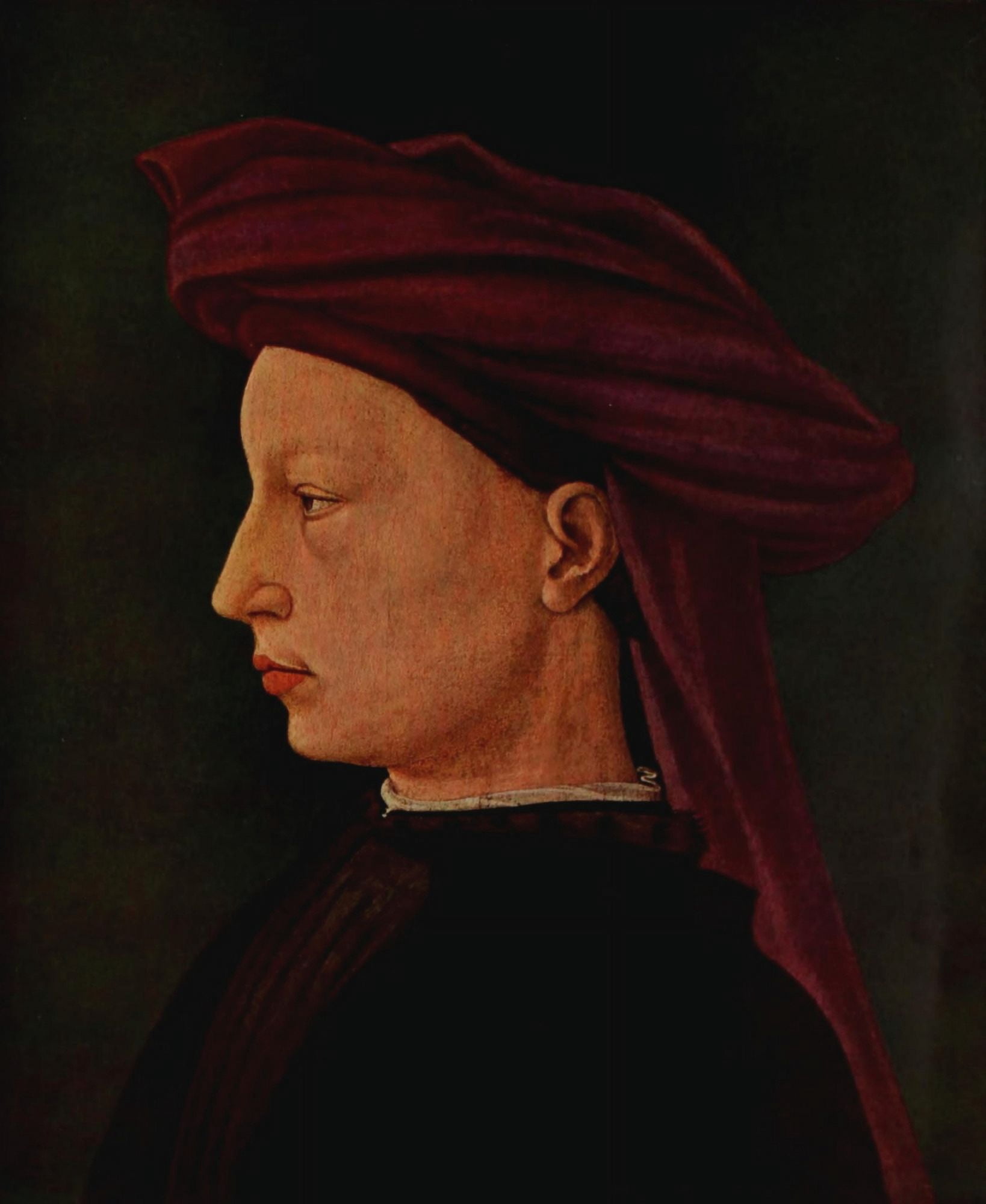 Profile portrait of a young man Canvas Art - Masaccio (18 x 24)
