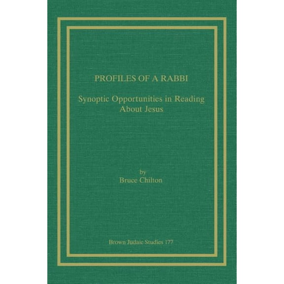 Profiles Of A Rabbi: Synoptic Opportunit