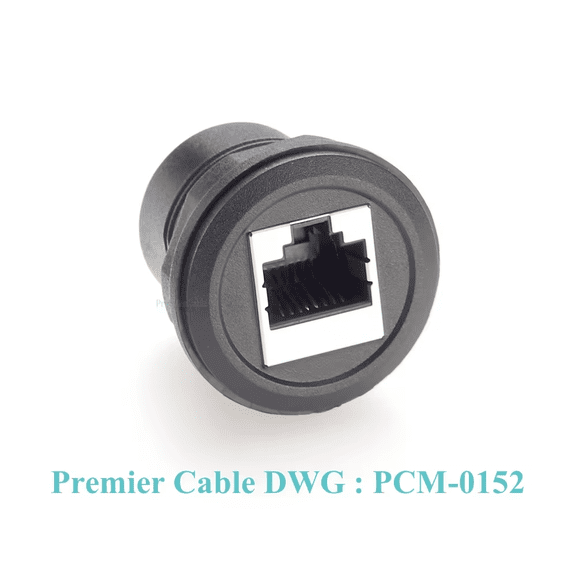 Profinet RJ45 Cat5e Ethernet Female to Female Adapter 1Gbps Flush Mount Bulkhead LAN Network Coupler for PoE Camera, Sta Light
