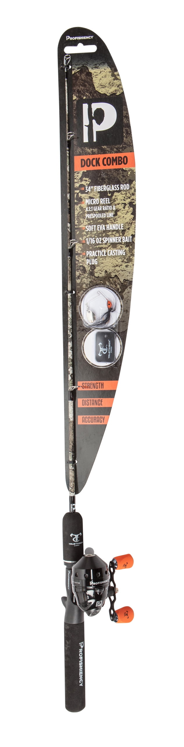Profishiency True Timber Strata Dock Spincast Fishing Combo with