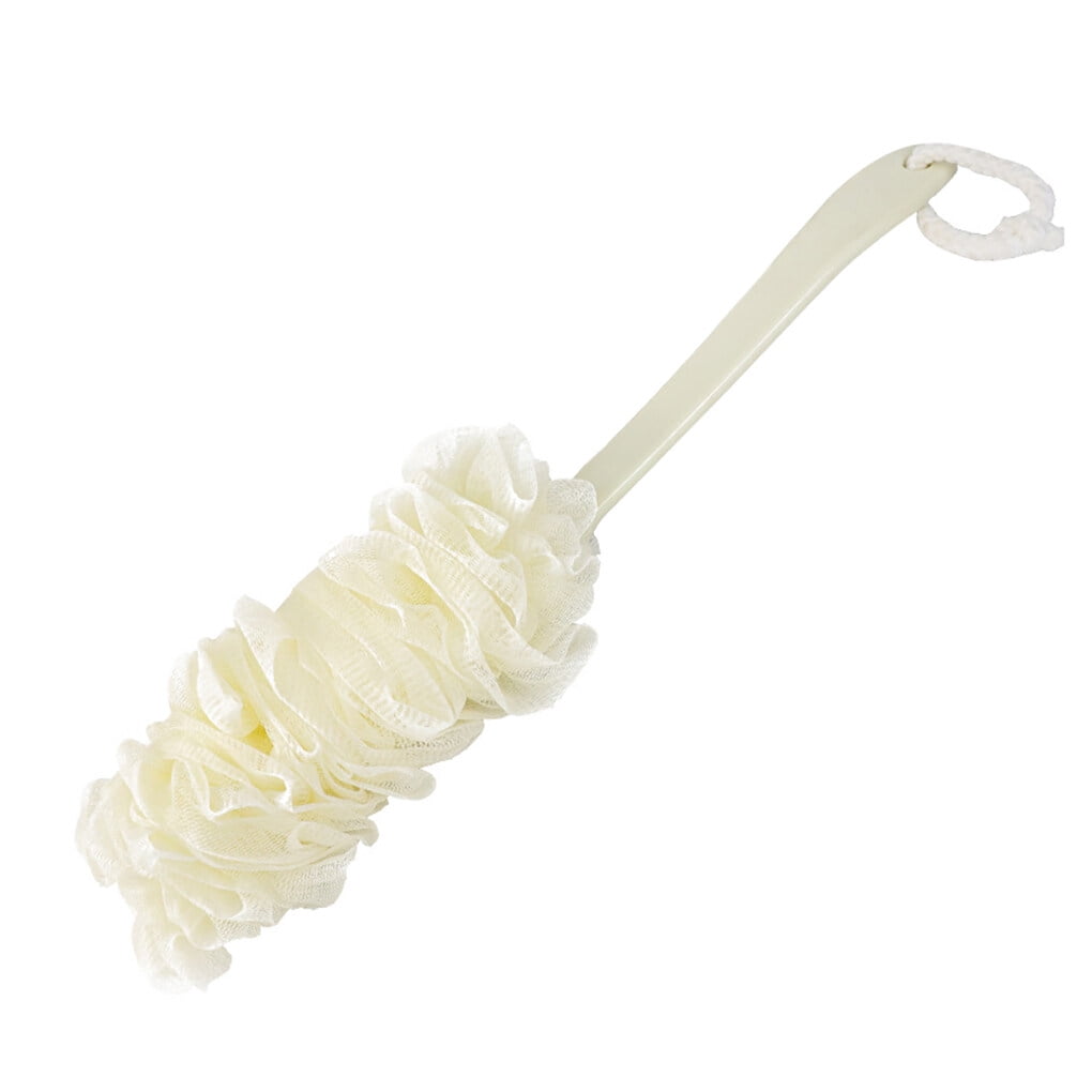 Profit Bath Brush Long Handle Non for slip Shower Sponge Ball Mesh