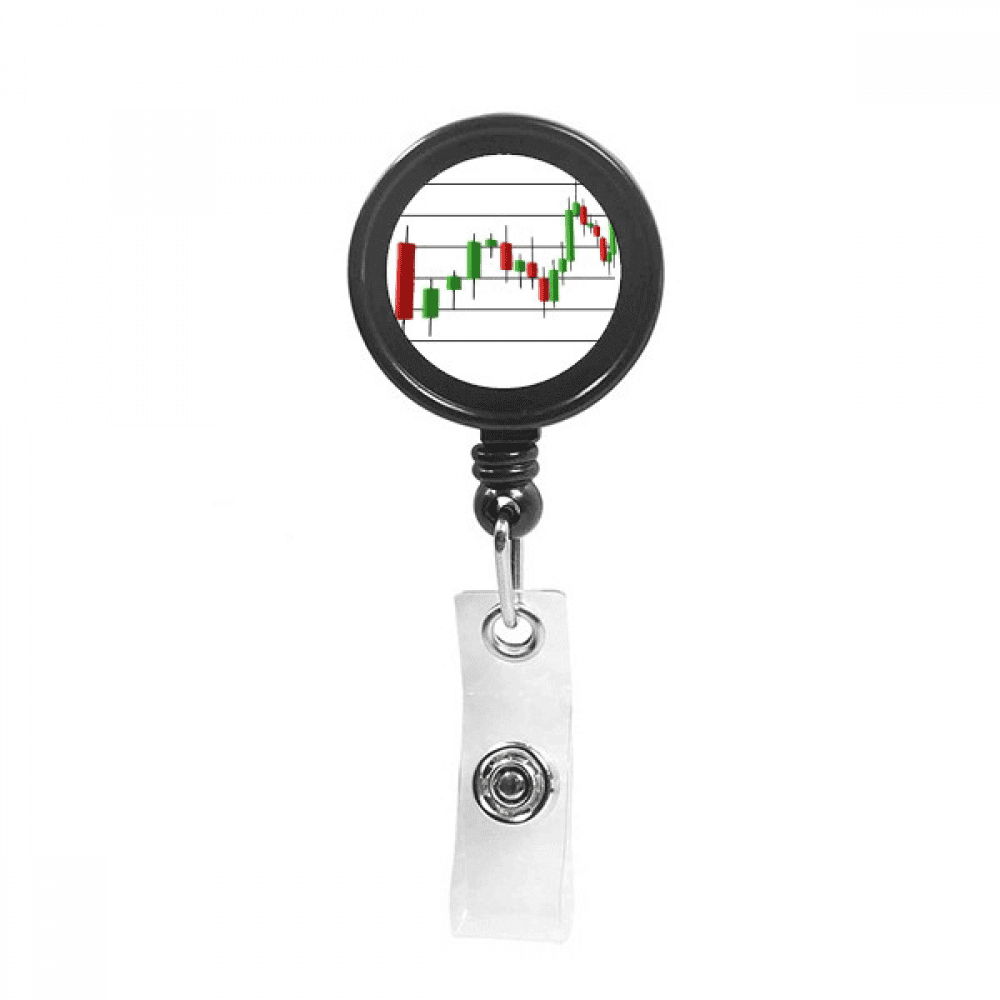 Profit Loss Line Curve Situation Retractable Keychain Badge Holder ID Badge
